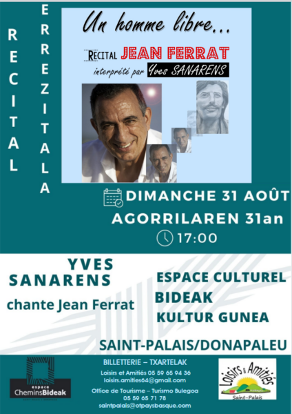Concert de Yves Sanarens - Récital Jean Ferrat. 31/08