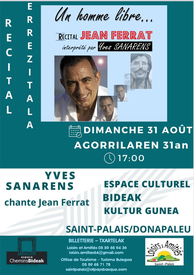 Concert de Yves Sanarens - Récital Jean Ferrat. 31/08