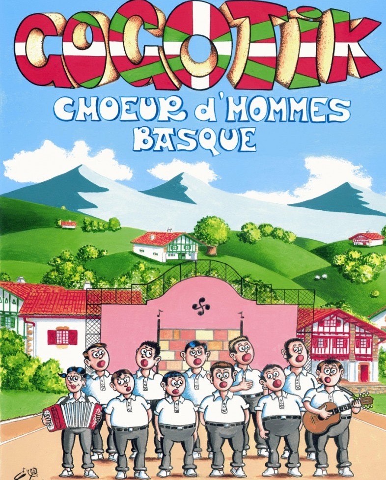 Concert de choeur d'hommes Gogotik le 29 août à 21:00 à l'Espace Bideak