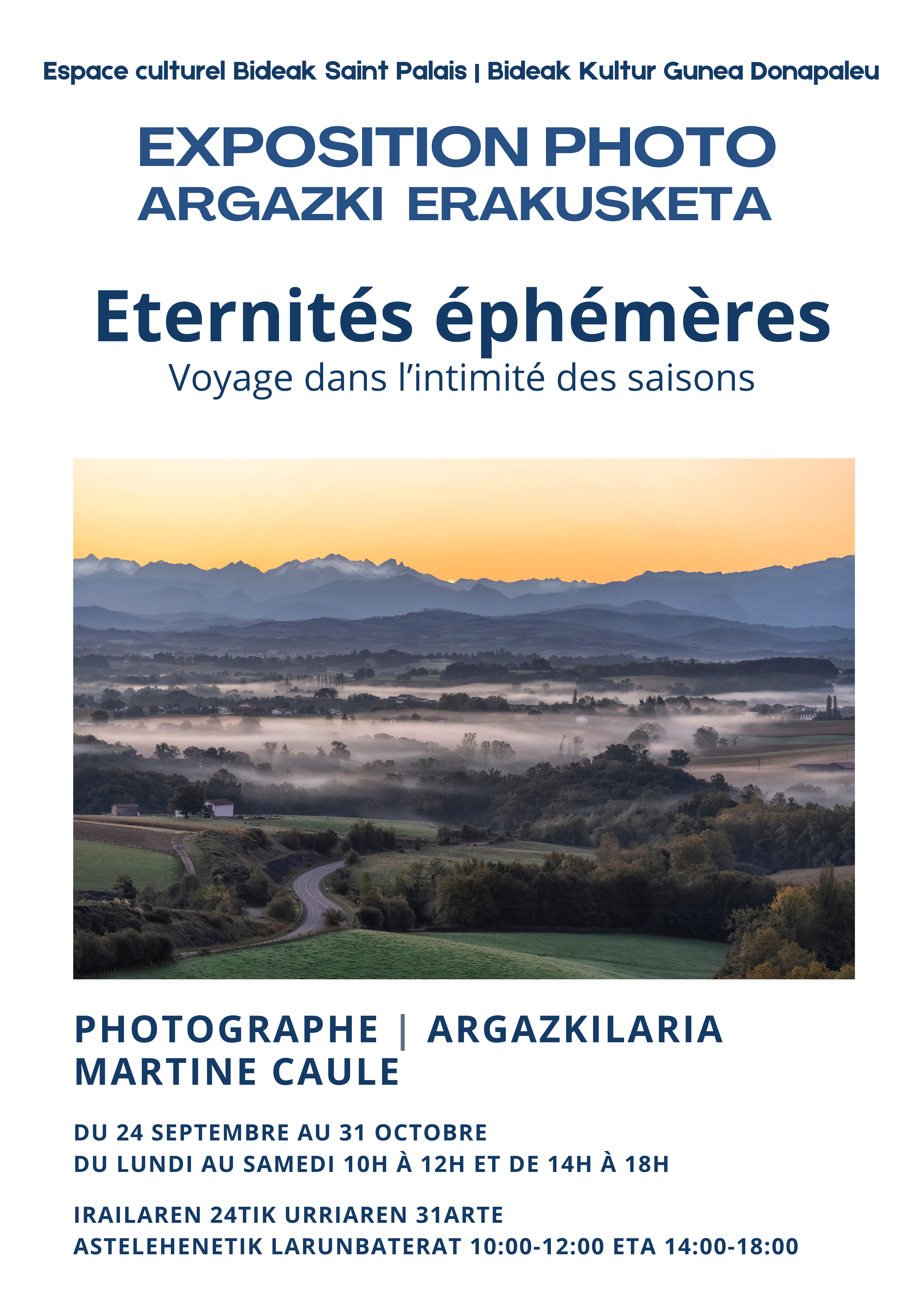 Affiche Expo Éternités Éphémères par Martine Caule