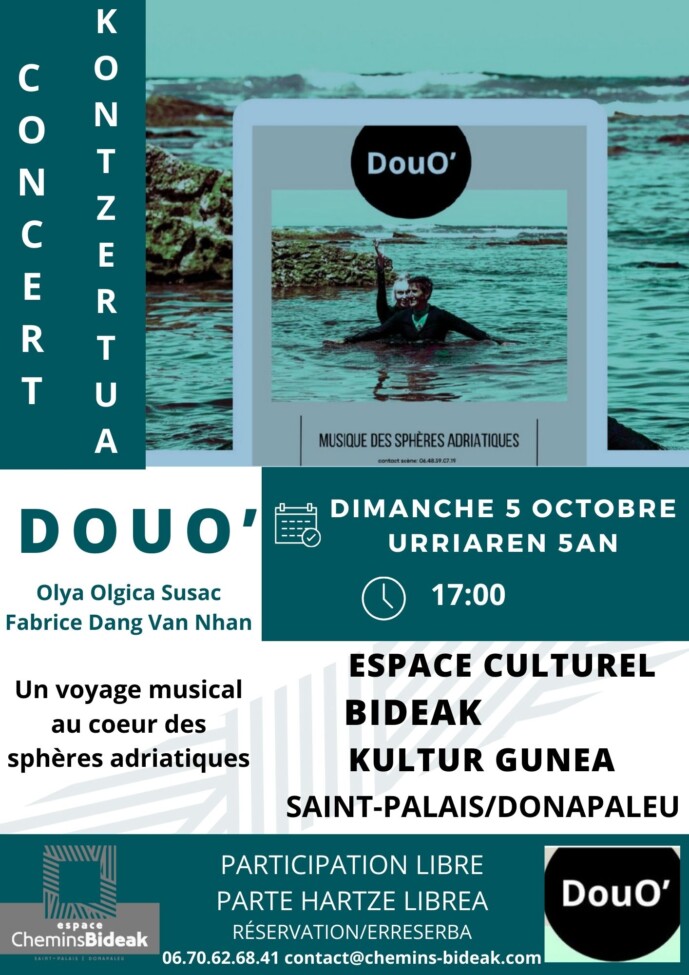 Concert Douo' Dimanche 5 Octobre à 17h