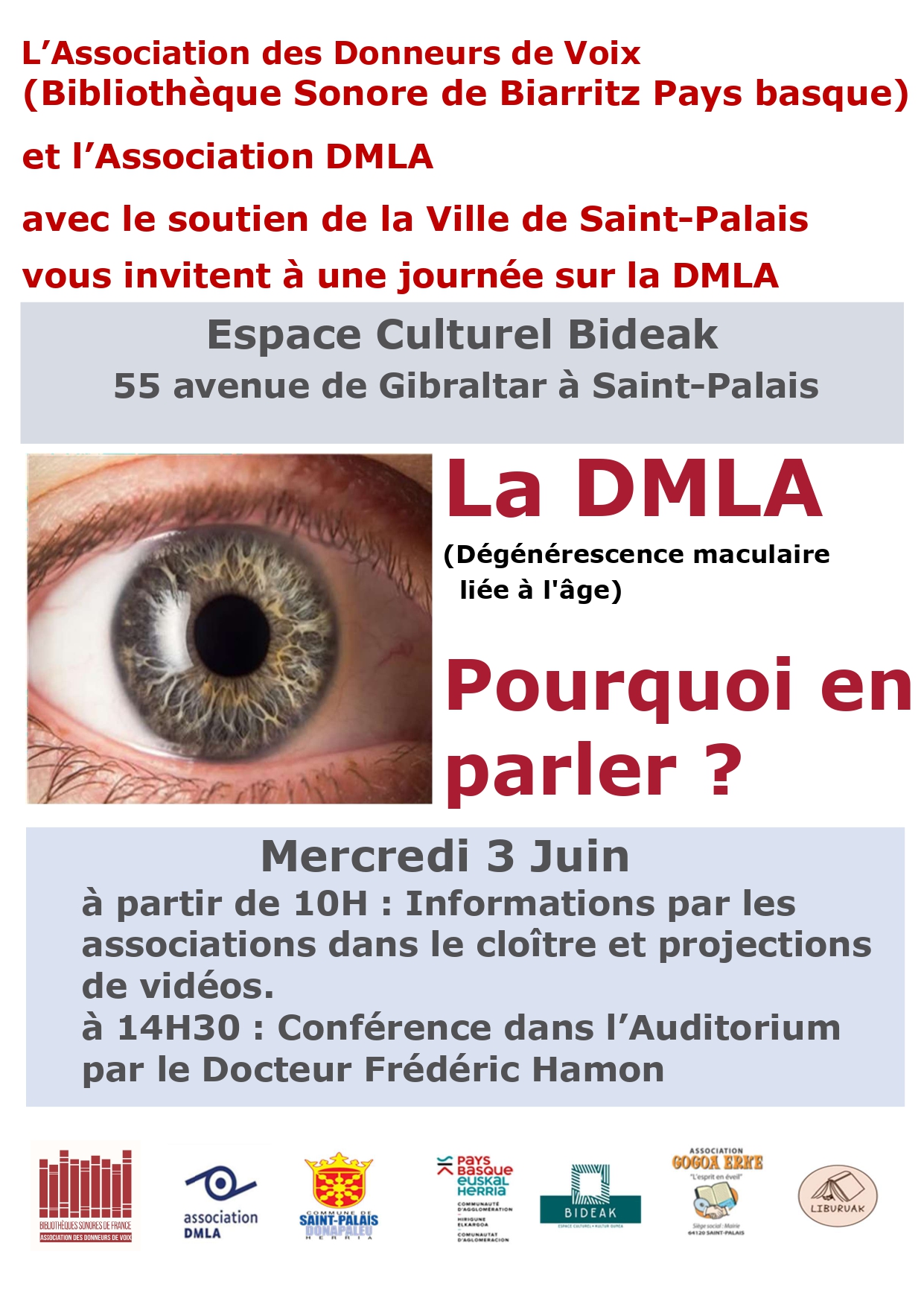 Affiche Dmla 03 Juin 2026 à Bideak